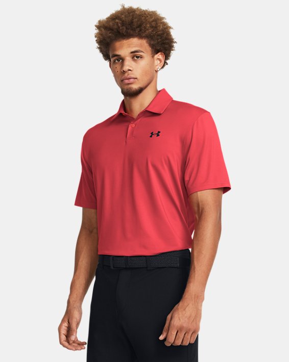 Men's UA Tee To Green Polo, Red, pdpMainDesktop image number 0
